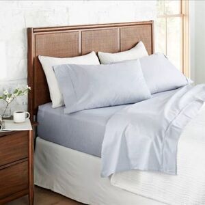 Hearth & Hand Magnolia Blue Dyed Melange KING Bed Sheet Set